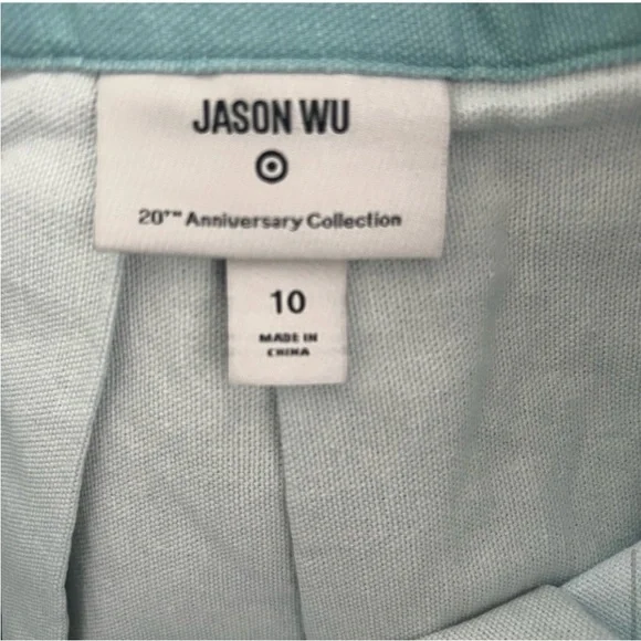 🍑 Jason Wu 10 Skirt Belize Blue Pleated Striped 20th Anniversary Retro Preppy - Picture 8 of 13